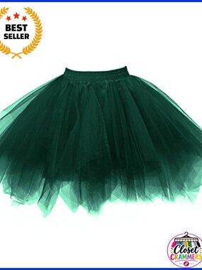 Tulle Petticoat Ballet Skirt Bubble Hem 3 Layers Vintage Tutu